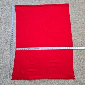 NWOT Red Wool/Cashmere Blend Lightweight Oblong Scarf Flowering